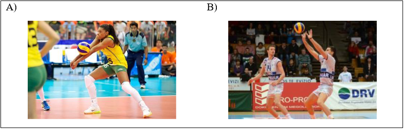 Volleyball passing example for coaching constraints